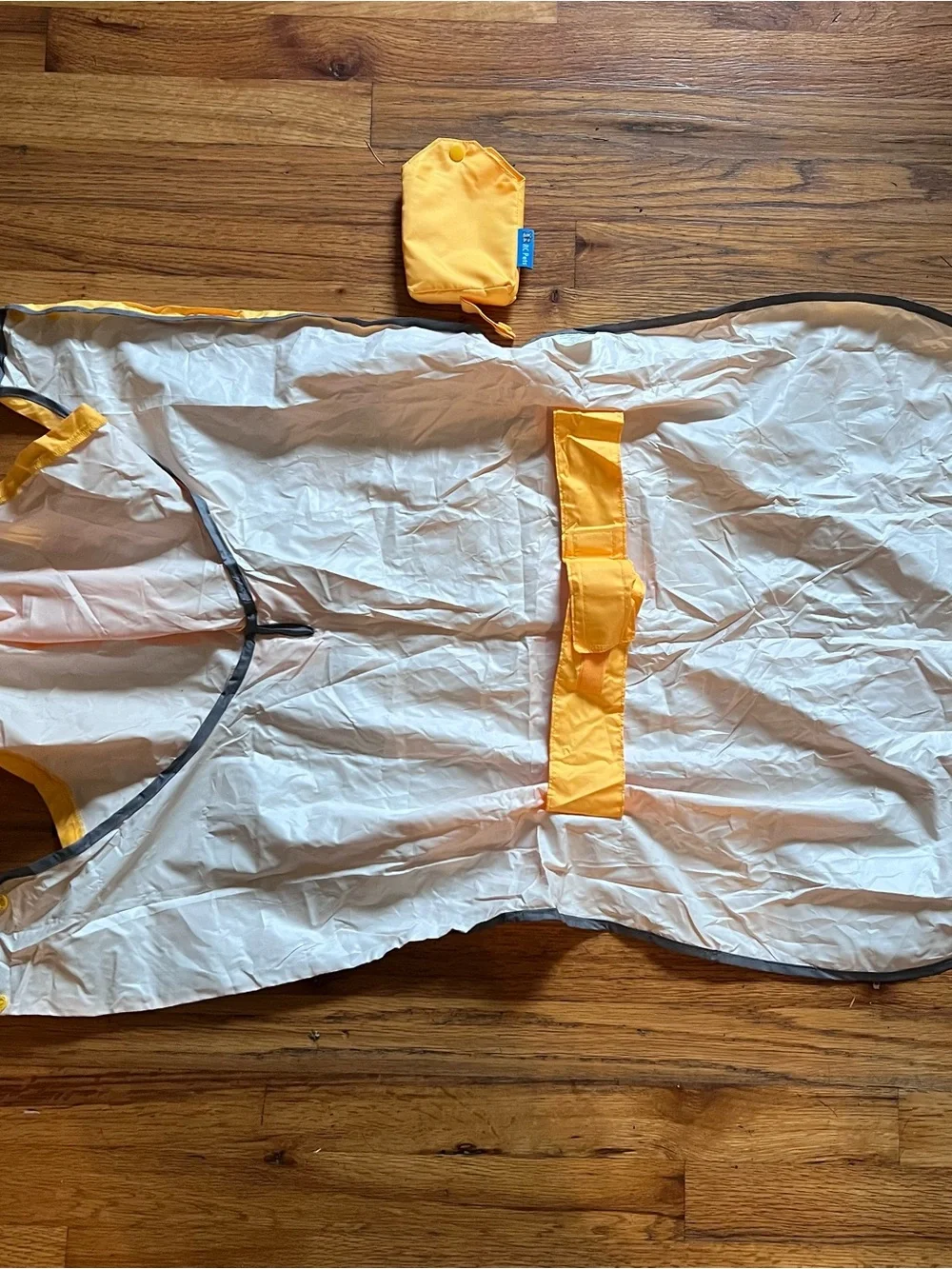 RC Pets Ltd. Packable Waterproof Rain Poncho Coat Yellow/Blue XXL NWOT
